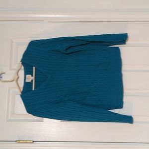 🔥Cable sweater in teal PXL, St John's Bay